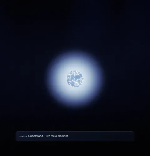 All the light gathered into one bright point.